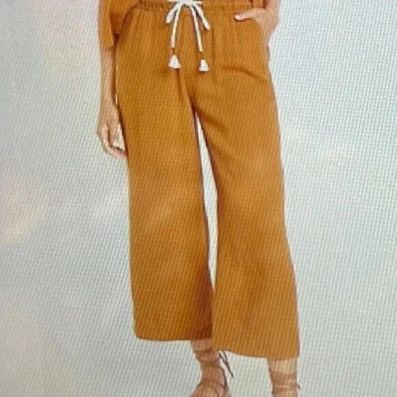 Old Navy Black Y2K Drawstring High Waisted Textured Soft Wide Leg Cozy Pants S - Picture 12 of 12